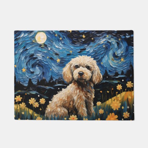 Eternal Nights Watchdog _ Vintage Watercolor in V Doormat