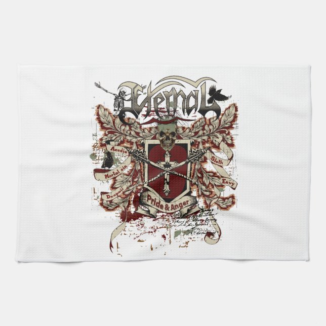 eternal pride anger affected red kitchen towel (Horizontal)