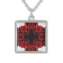 Eternal Red Abstract Acrylic Paint Pour Fluid Art