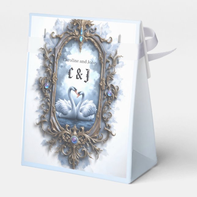 Eternal Reflection – The Swanheart Union.  Favor Boxes (Back Side)