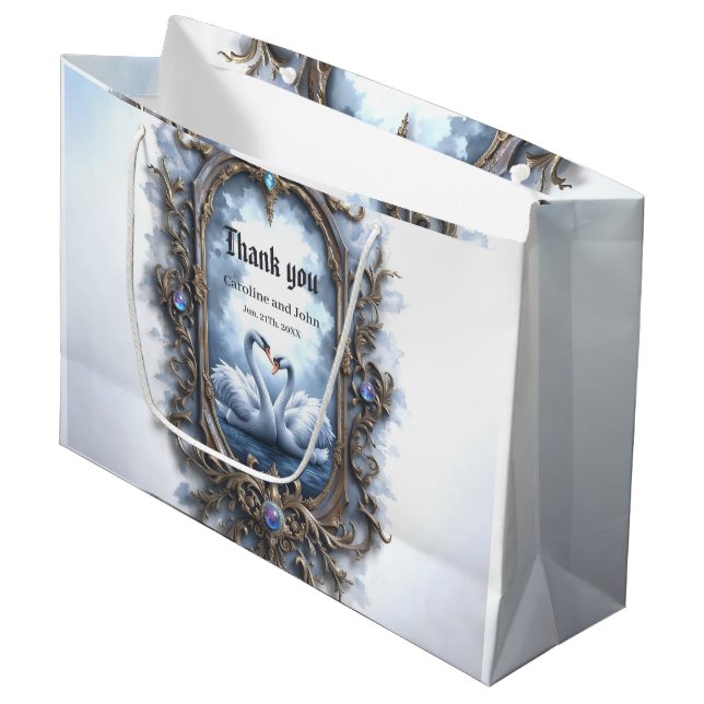 Eternal Reflection – The Swanheart Union.  Large Gift Bag (Front Angled)