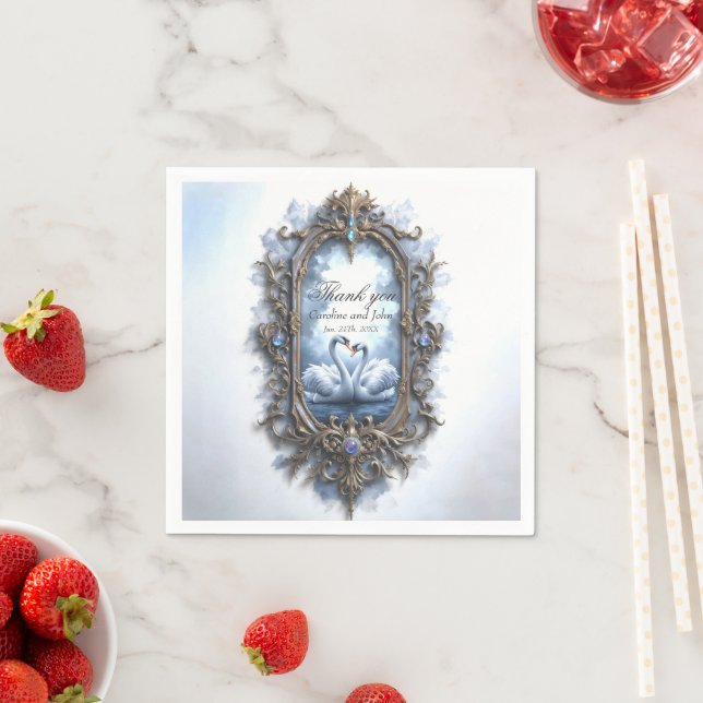 Eternal Reflection – The Swanheart Union. Napkins (Insitu)