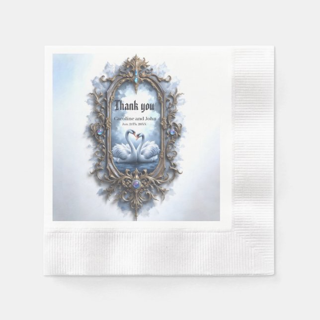 Eternal Reflection – The Swanheart Union.  Napkins (Front)