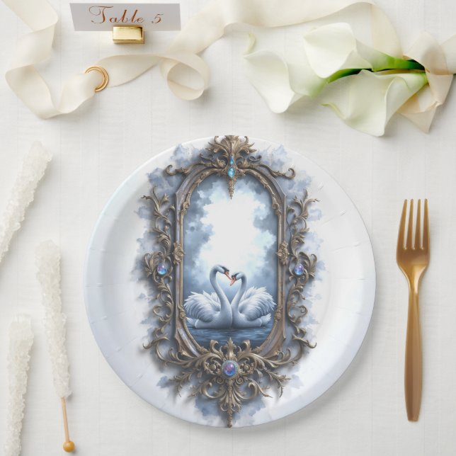 Eternal Reflection – The Swanheart Union.  Paper Plates (Wedding)