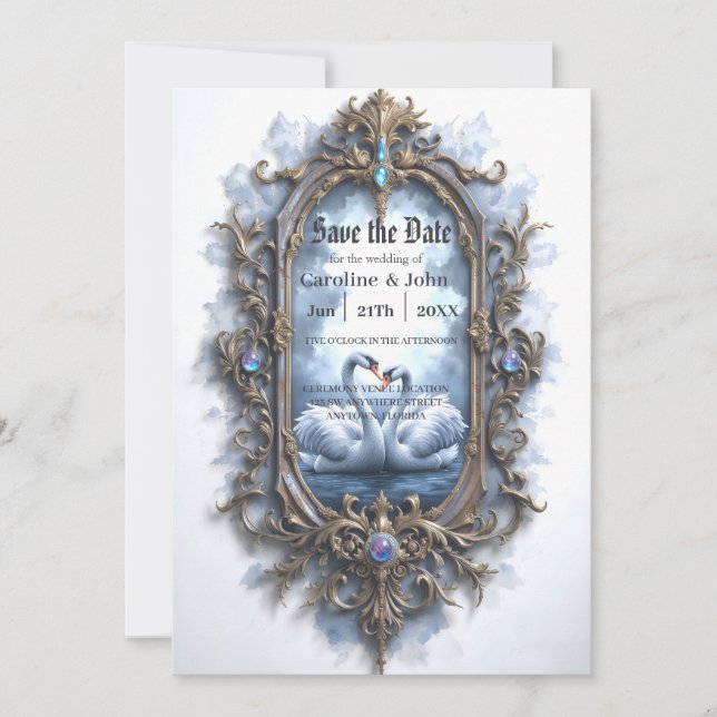 Eternal Reflection – The Swanheart Union.  Save The Date (Front)