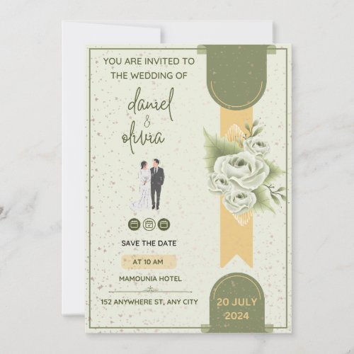 Eternal Romance Classic Elegance Wedding Invite Invitation