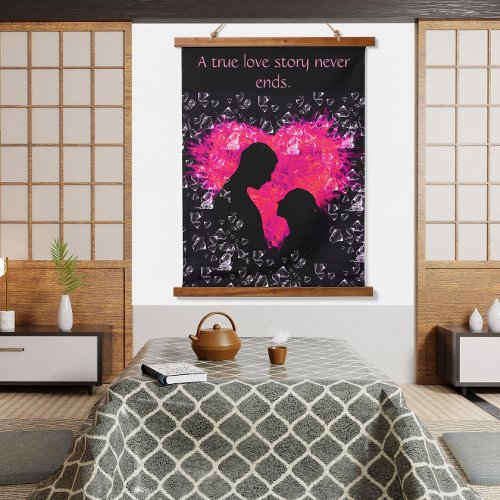 Eternal Romance _ Love Quote Wall Tapestry