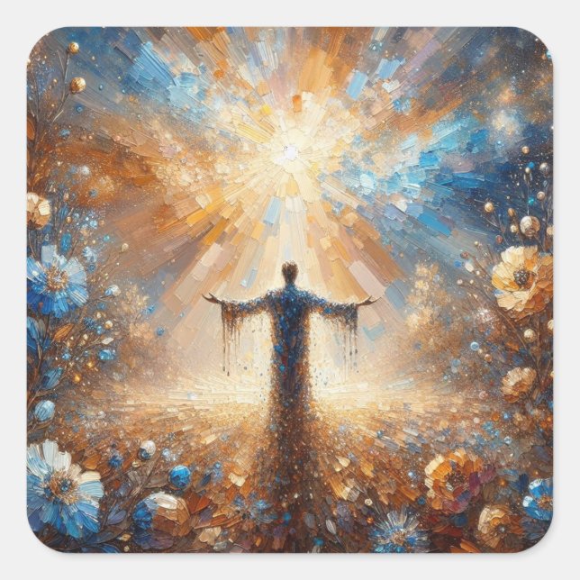 Eternal Saved - Jesus Series Art Collection Square Sticker (Front)