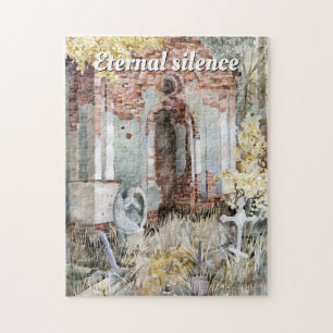 Eternal silence in the cemetery jigsaw puzzle