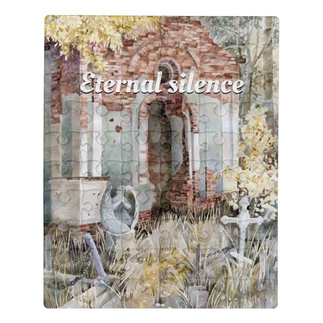 Eternal silence in the cemetery  jigsaw puzzle (Puzzle Vertical)