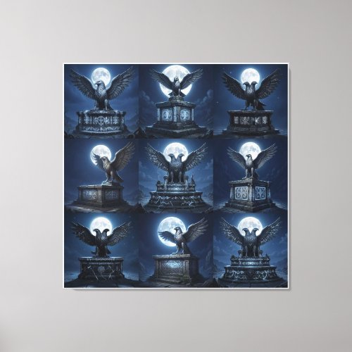 Eternal Silver Engravings Canvas Print