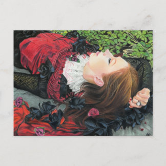 Eternal sleep fairytale dark princess Postcard