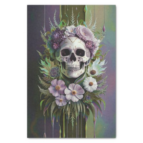 Eternal Soul Earthy Gothic Skull Mother Nature Tissue Paper