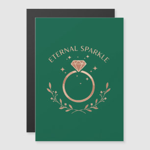 Eternal Sparkle Elegant Rose Gold Diamond Ring Magnetic Invitation
