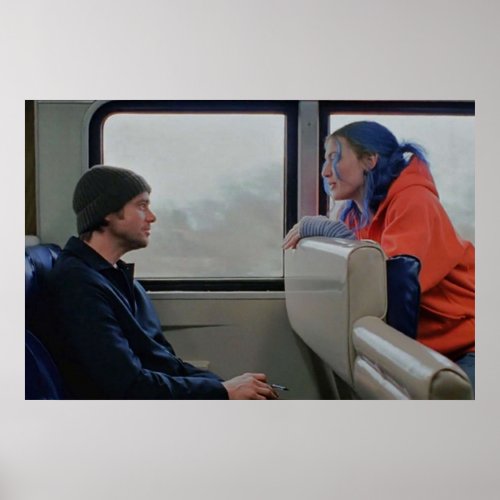 Eternal sunshine of the spotless mind train scene poster