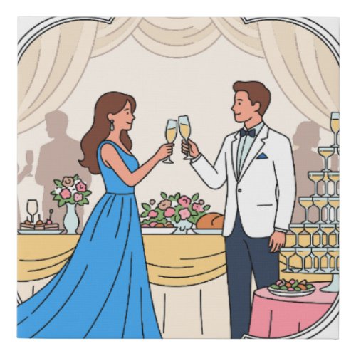 Eternal Toast Bridal Canvas - Fine Art Celebration