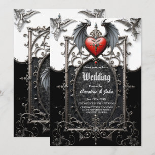 Eternal Vows Beneath Midnight Wings. Invitation