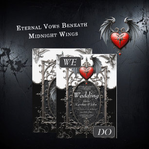 Eternal Vows Beneath Midnight Wings. Invitation