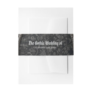 Eternal Vows Beneath Midnight Wings.  Invitation Belly Band