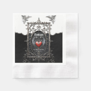 Eternal Vows Beneath Midnight Wings. Napkins
