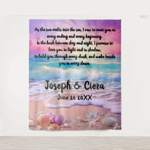 Eternal Vows by the Sea – Beach Wedding Backdrop