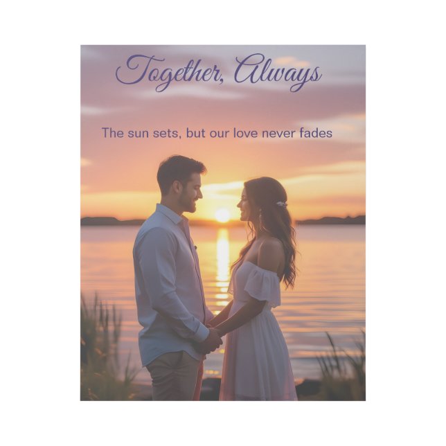 Eternal Vows — Romantic Couple Sunset Memory Print (Front)
