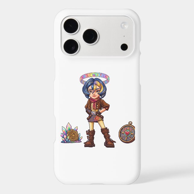 Eternal Voyager: Embroidered Cele iPhone Case (Back)