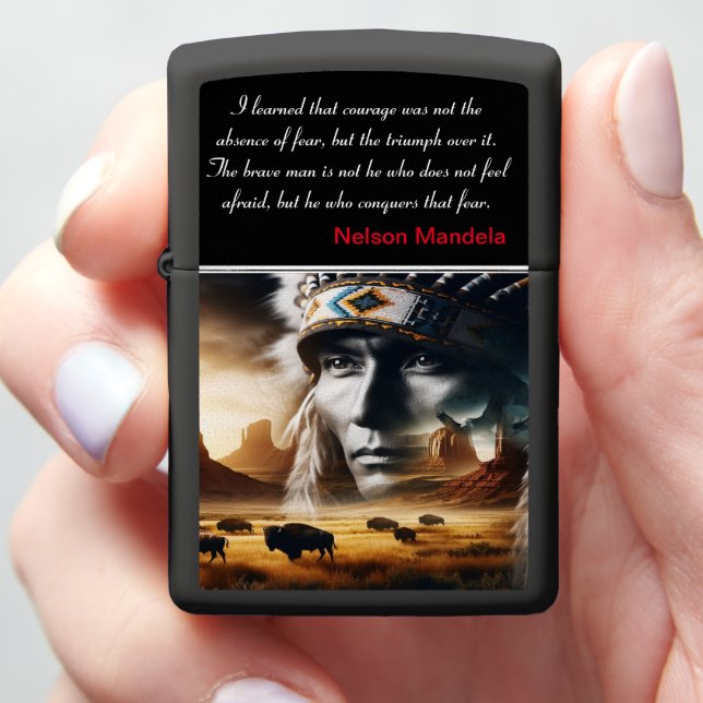 Eternal Warrior Sunset  Zippo Lighter (In Hand)