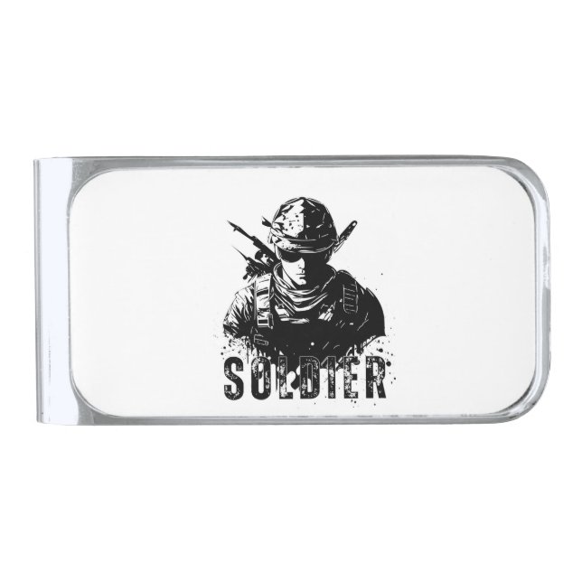 Eternal Watch Silver Finish Money Clip (Front)