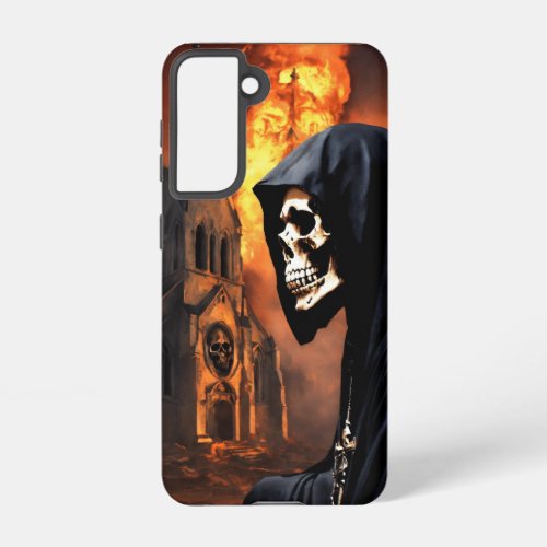 Eternal Watcher Grim Reaper Skull Portrait Samsung Galaxy S21 Case