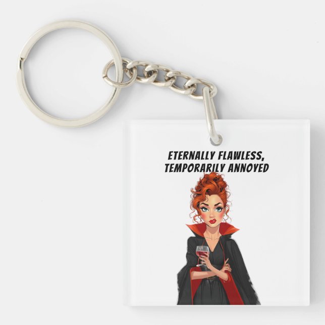 Eternally Flawless Vampire Ms Sass Keychain (Front)