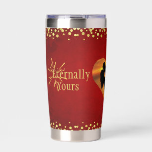 Eternally Yours Valentine's Day Red Gold Luxurious Insulated Tumbler