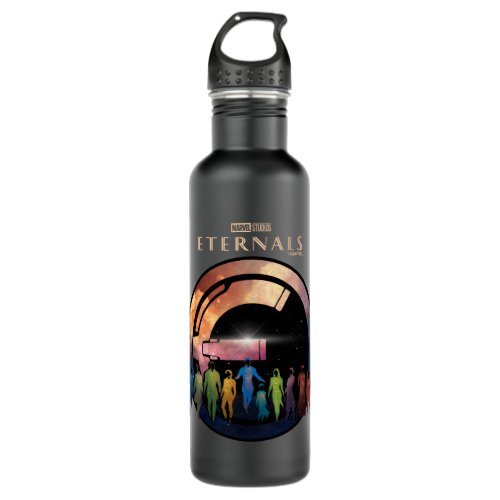 Eternals Galaxy Watercolor Badge Stainless Steel Water Bottle