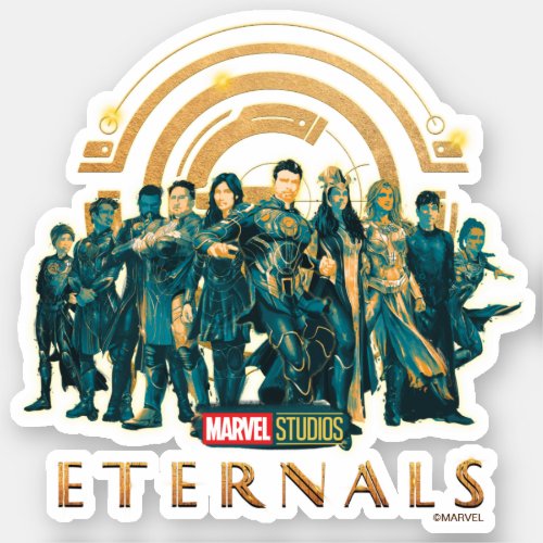 Eternals Group Painted Illustration Sticker