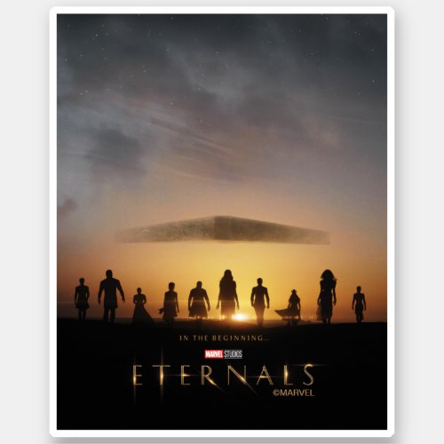 Eternals Sunrise Silhouette Theatrical Poster Sticker