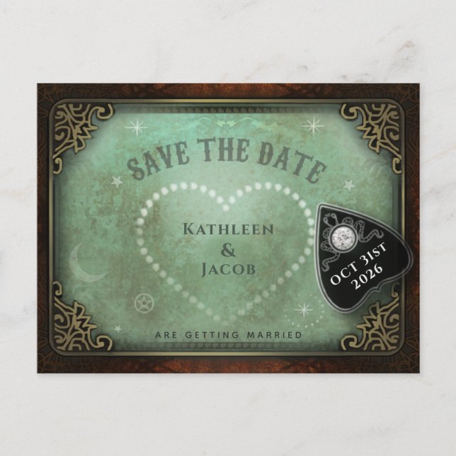 Eternity Gazer Save the Date Wedding Postcard (Front)