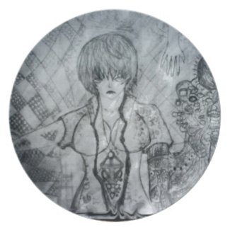 eternity girl from surrealism world dinner plate