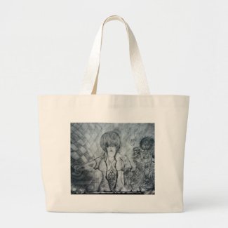 eternity girl from surrealism world large tote bag