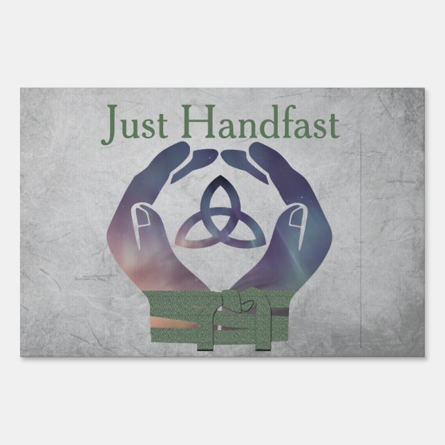 Eternity Just Handfasting Yard Sign (Back)