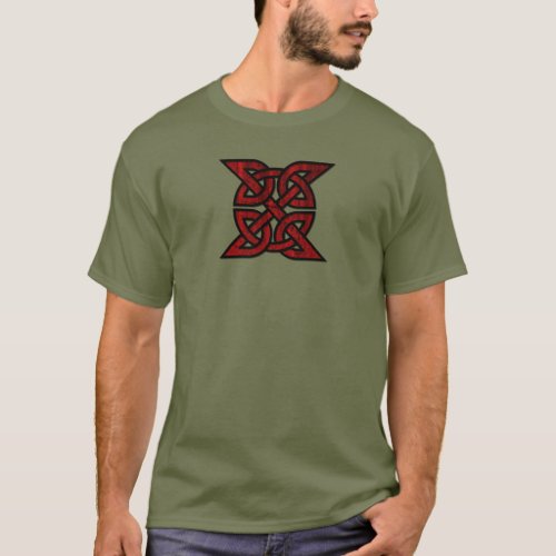 Eternity Knot Celtic red  black T_Shirt