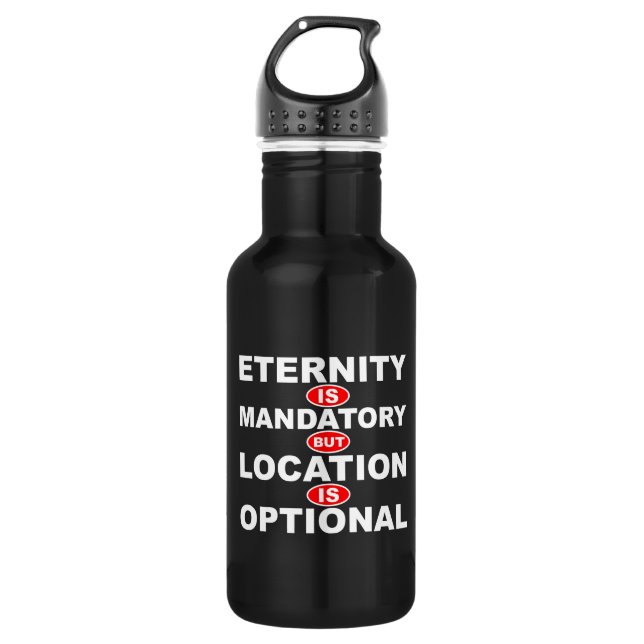Eternity Mandatory Location Optional Stainless Steel Water Bottle (Front)