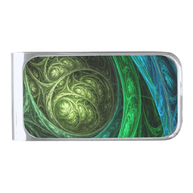 Eternity Silver Finish Money Clip (Front)