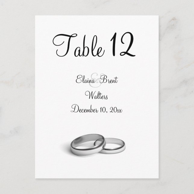 Eternity Table Number (Front)