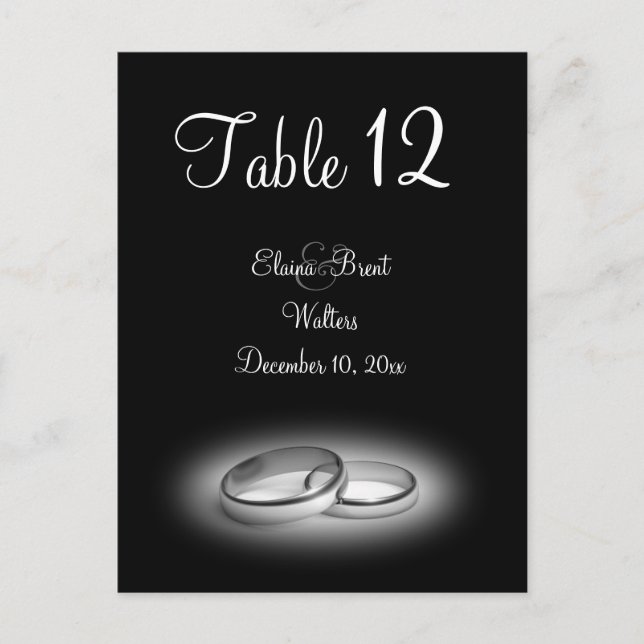 Eternity Table Number (black) (Front)