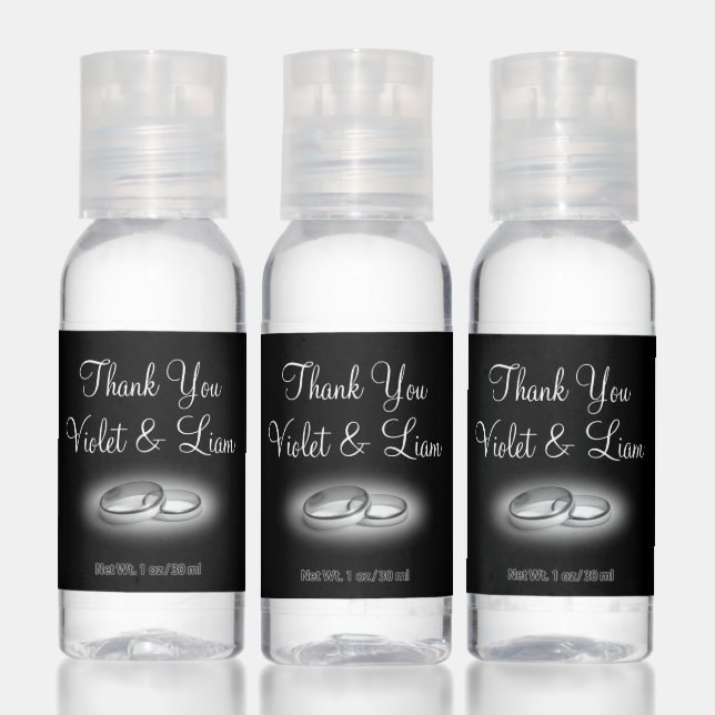 Eternity Thank You Wedding Hand Sanitizer - black (Set)