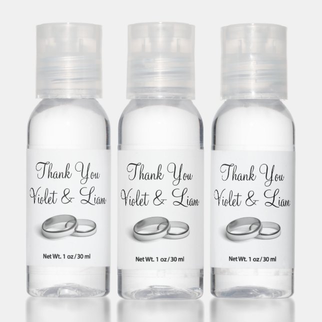 Eternity Thank You Wedding Hand Sanitizer - white (Set)