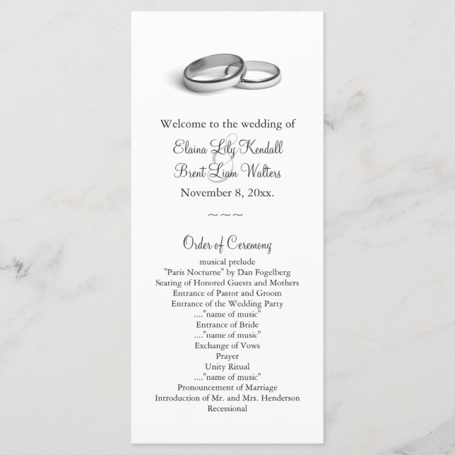 Eternity Wedding Program 2 (Front)