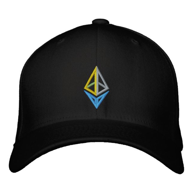 Eth 2.0 Rainbow Diamond Embroidered Baseball Cap (Front)