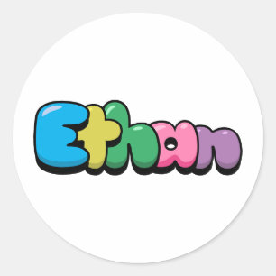 Ethan Classic Round Sticker
