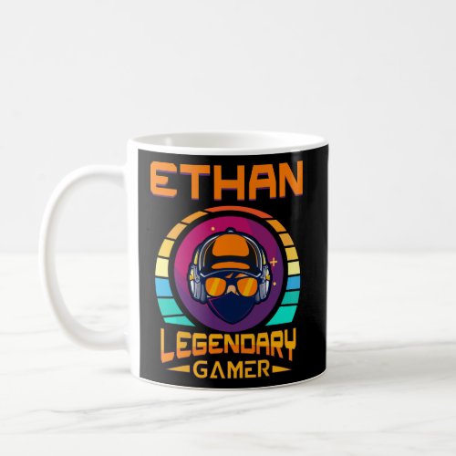 Ethan Legendary Gamer _ Personalized Name Gift  Coffee Mug